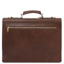 Cremona Porta Folios en Piel con 3 Compartimentos Marrón oscuro TL142448