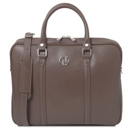 Prato Exclusive Saffiano Leather Laptop Case Dark Taupe TL142453