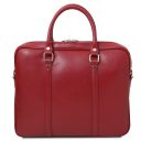 Prato Borsa Porta Computer da Donna in Pelle Saffiano Rosso TL142453