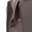 Palermo Saffiano Leather Briefcase 3 Compartments for Women Dark Taupe TL141369