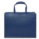Palermo Borsa da Lavoro in Pelle Saffiano da Donna 3 Scomparti Blu scuro TL141369