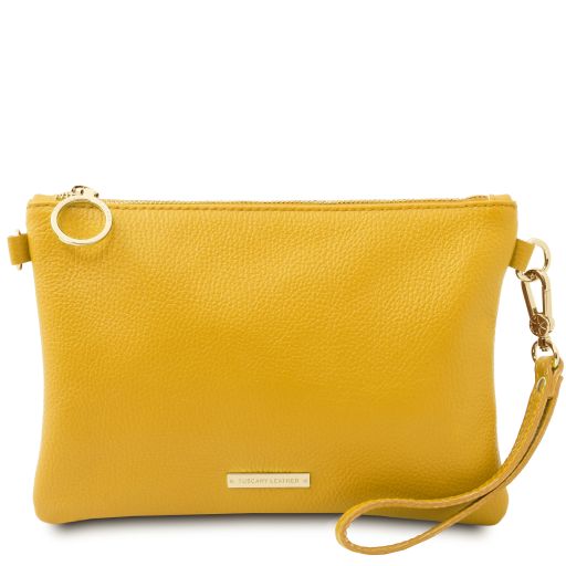 TL Bag Soft Leather Clutch Yellow TL142029