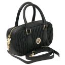 Mousse Handtasche aus Leder Schwarz TL142447
