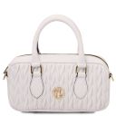 Mousse Bolso Noche en Piel Blanco TL142447