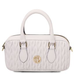 Mousse Borsa a Mano in Pelle Bianco TL142447