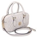 Mousse Borsa a Mano in Pelle Bianco TL142447