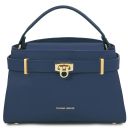 Maisy Leather Tote Dark Blue TL142455