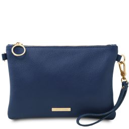 TL Bag Pochette in Pelle Morbida Blu scuro TL142029