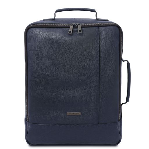 Brooklyn Sac à dos en Cuir Porte Ordinateur Bleu foncé TL142445