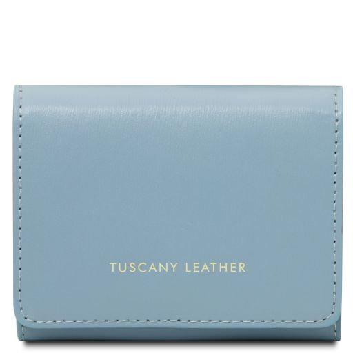 Diana Exclusive Leather Wallet - Small Size Light Blue TL142437