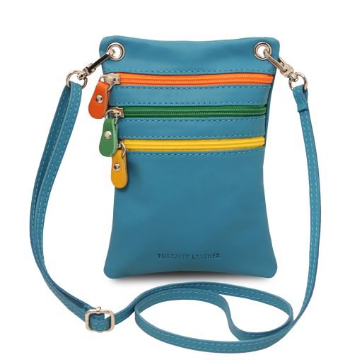 TL Bag Сумка-мини через плечо из мягкой кожи Бирюзовый TL142431
