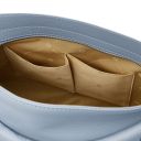 TL Bag Schultertasche aus Weichem Leder Himmelblau TL142087