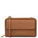 Urania Portefeuille/supporte Pour Téléphone en Cuir Avec Bandoulière Caramel TL142433
