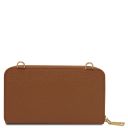 Urania Leather Wallet/phone Holder With Strap Коньяк TL142433