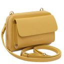 Urania Monedero/soporte Para Celular en Piel con Bandolera Amarillo pastel TL142433