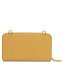 Urania Lederbrieftasche/Handyhalter mit Tragegurt Pastell Gelb TL142433