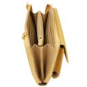 Urania Lederbrieftasche/Handyhalter mit Tragegurt Pastell Gelb TL142433