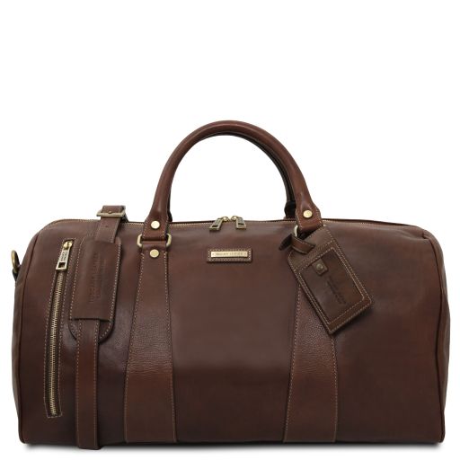TL Voyager Sac de Voyage en Cuir - Grand Modèle Marron foncé TL141794