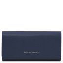 Iside Elégant Portefeuille en Cuir - Grand Modèle Bleu foncé TL142434