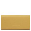 Iside Elégant Portefeuille en Cuir - Grand Modèle Jaune pastel TL142434
