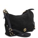 Sierra Schultertasche aus Wildleder Schwarz TL142419