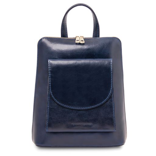 Paris Petite sac à dos en Cuir Pour Femme Bleu TL142410