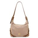 Sierra Suede Leather Shoulder bag Beige TL142419