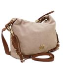 Sierra Schultertasche aus Wildleder Beige TL142419