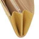 Iside Exklusive Damenbrieftasche aus Leder - Gross Pastell Gelb TL142434