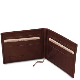 Exclusive Leather Card Holder With Money Clip Темно-коричневый TL142055