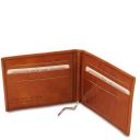 Exklusive Leder Kartenhalter mit Geldklammer Honig TL142055