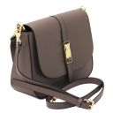 Nausica Leather Shoulder bag Dark Taupe TL141598