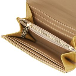 Iside Exclusive Leather Wallet - Small Size Pastel yellow TL142436