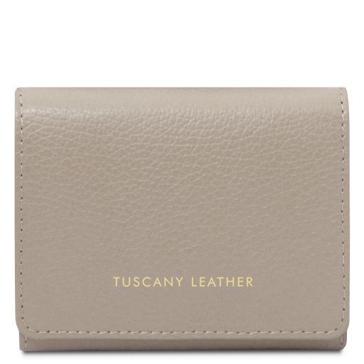Iside Elégant Portefeuille en Cuir - Petit Modèle Taupe clair TL142436