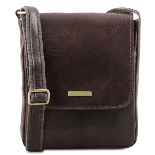 John Borsello da Uomo in Pelle con zip Frontale Testa di Moro TL142464