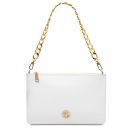 Diva Bolso Noche en Piel et Bandolera de Cadena Blanco TL142461
