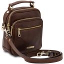 Paul Leather Crossbody Bag Dark Brown TL142457