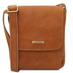 John Herrentasche aus Leder mit Reißverschlussfach Natural TL141408