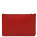 Diva Leather Clutch With Chain Strap Lipstick Red TL142461