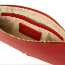 Diva Sac à Main en Cuir et Bandoulière à Chaîne Rouge Lipstick TL142461