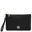 Diva Pochette in Pelle con Tracolla a Catena Nero TL142461