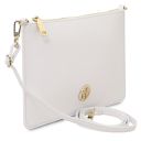 Diva Leather Clutch With Chain Strap White TL142461