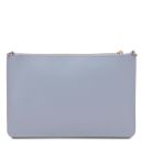 Diva Clutch aus Leder mit Schulterkette Himmelblau TL142461