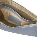 Diva Pochette in Pelle con Tracolla a Catena Celeste TL142461