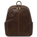 Canberra Rucksack aus Leder 2 Fächer Dunkelbraun TL142460