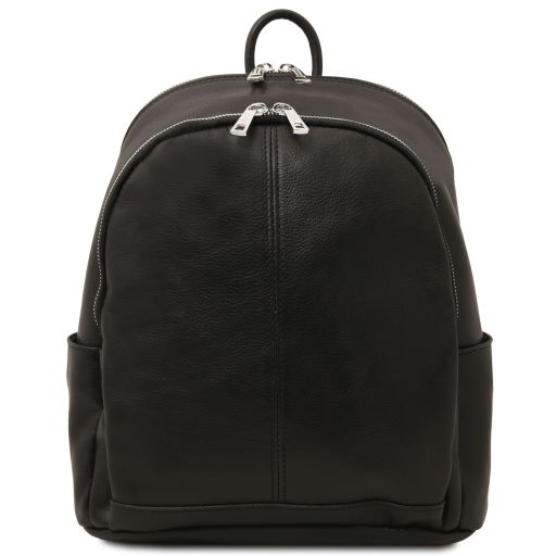 Canberra 2 Compartments Leather Backpack Черный TL142460