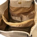 TL KeyLuck Bolso Shopping en Piel Imprimida Tejida Beige TL141573