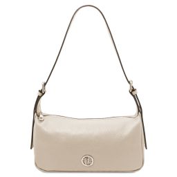 Miranda Soft Leather Shoulder bag Beige TL142467