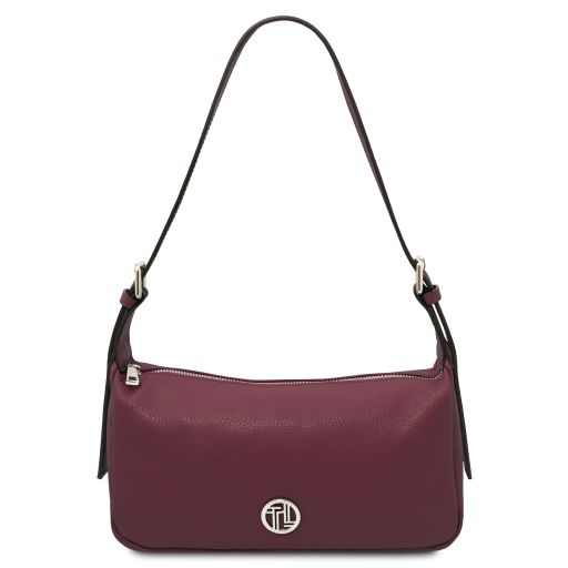 Miranda Borsa al Hombro en Piel Suave Bordeaux TL142467