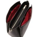 Abby Schultertasche aus Leder Schwarz TL142468